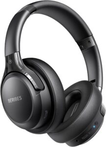 BERIBES Bluetooth Headphones Over Ear Wireless HiFi Stereo Headsets 65H 6EQ | Bluetooth 6.0,with Built-in HD Mic,Foldable Lightweight,Comfort Fit,Fast Charging,Deep Bass for Home Office Cellphone PC Ect.
