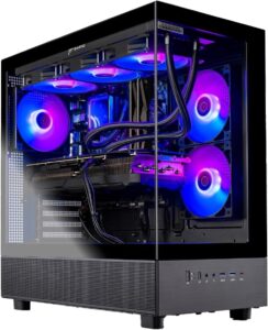 Skytech Gaming Azure 3 Gaming PC, Ryzen 7 9850X3D, RX 9070 XT | 32GB DDR5 RAM 5600, 2TB Gen4 NVMe M.2 SSD, Windows 11, 850W GOLD ATX 3 PSU, 360 ARGB AIO , Wi-Fi 5, Desktop