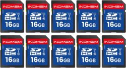 INDMEM SD Card 16GB, 10-Pack UHS-I Class 10 MLC Flash Memory Card, High-Speed Secure Digital Cards for Cameras, DSLR, Action Cams - Reliable Storage